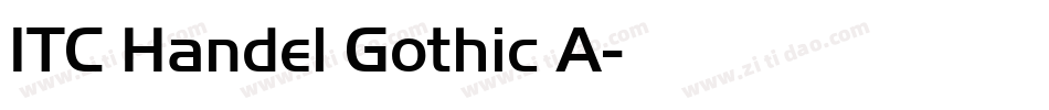 ITC Handel Gothic A字体转换